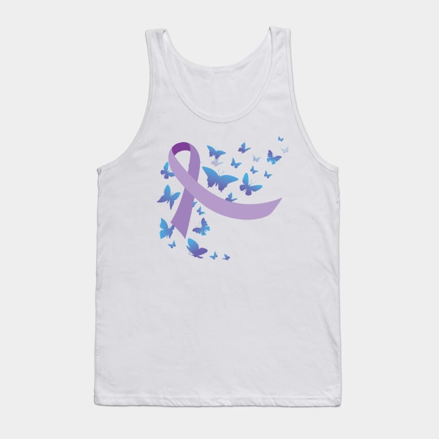 Purple Awareness Ribbon | Keep Fighting Warrior Tank Top by ChicagoBoho